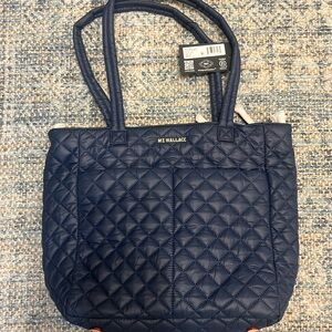 NWT MZ WALLACE Navy Metro Quatro Tote